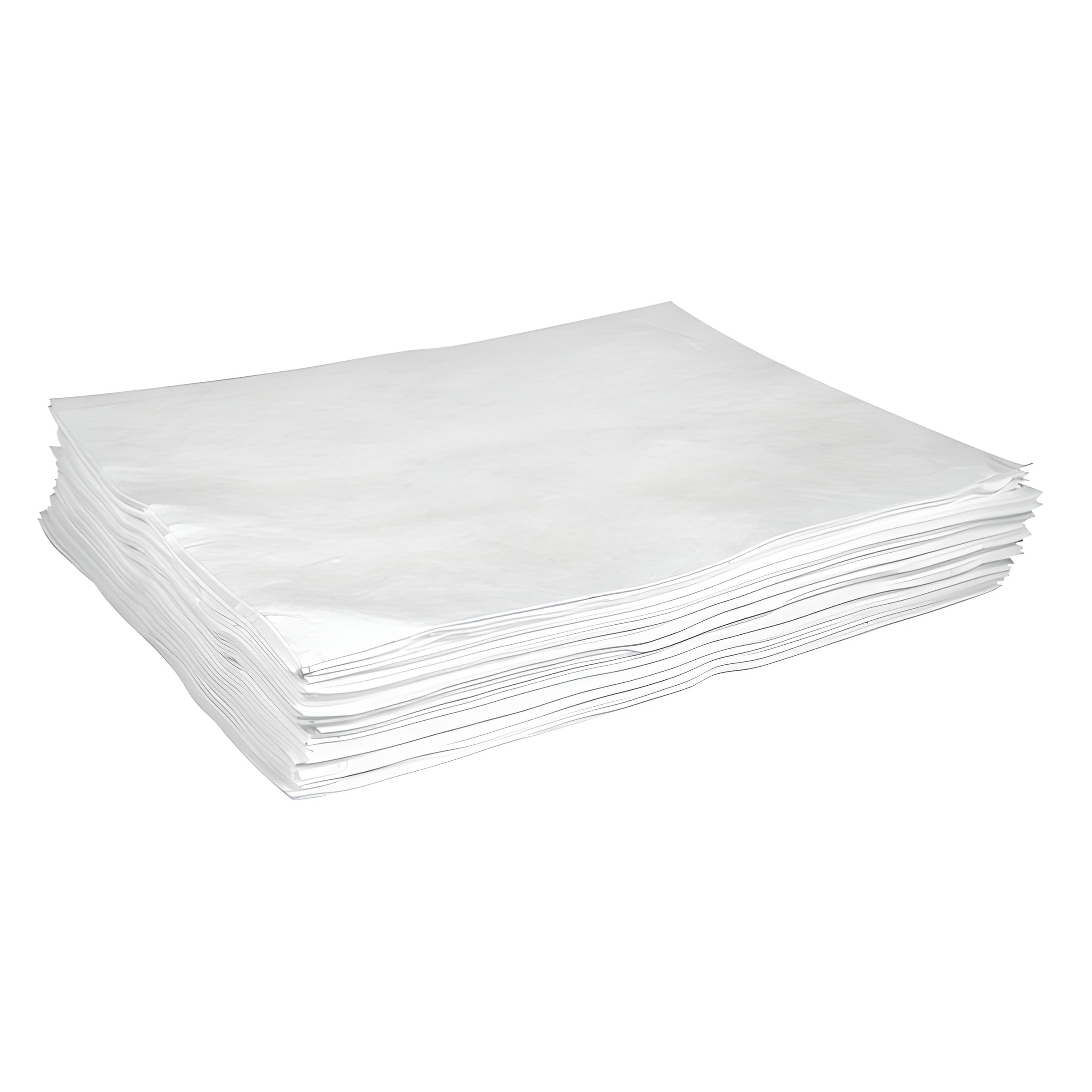 Meltblown Oil Only Sorbent King Pads (82150) for industrial hydrocarbon spill cleanup, 50 per bag.