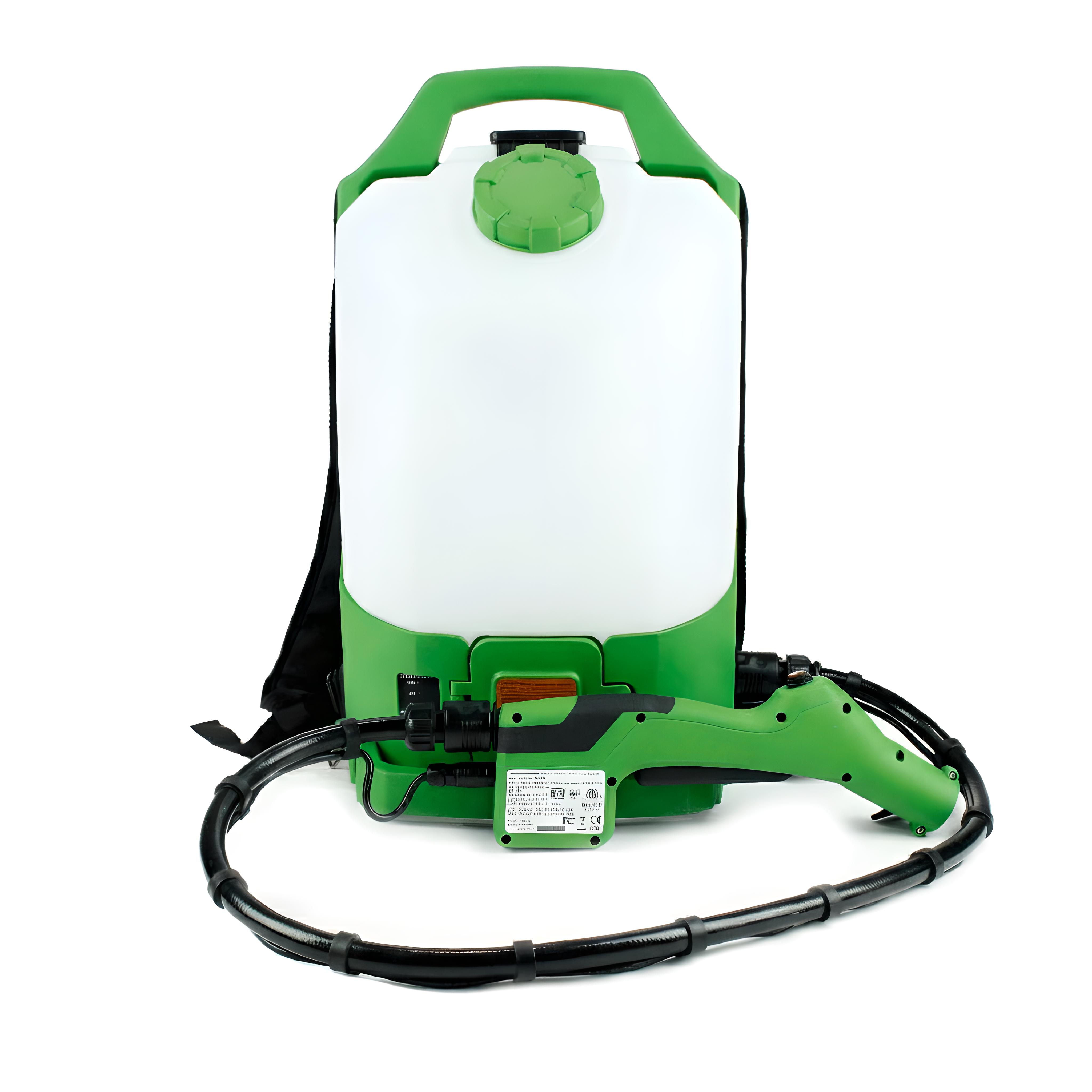 Terminator 4-Gallon Cordless Backpack Electrostatic Sprayer for high volume commercial disinfection.