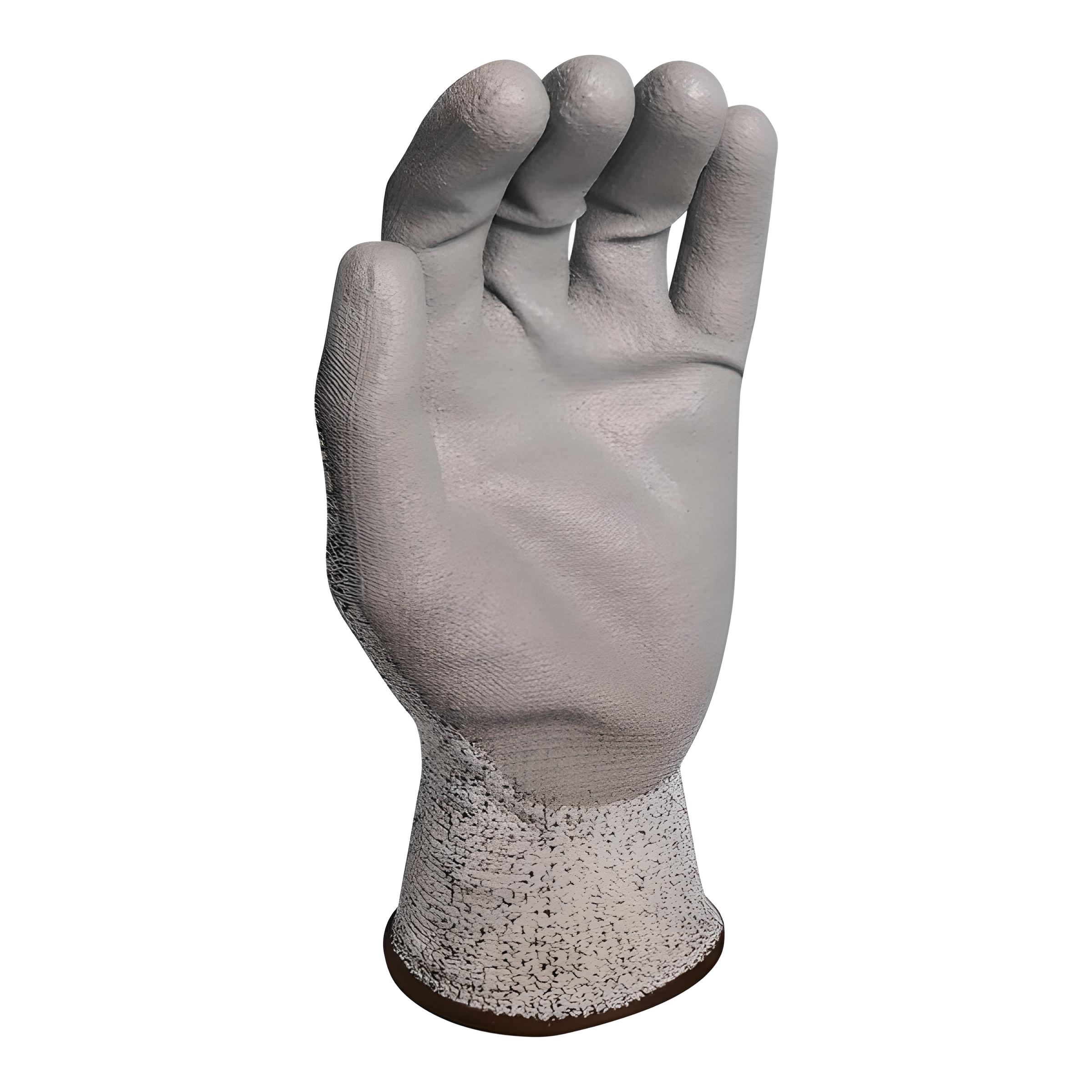 XS Dyneema Salt & Pepper Cut Resistant LV3 Gloves, Grey Polyurethane Palm Coated