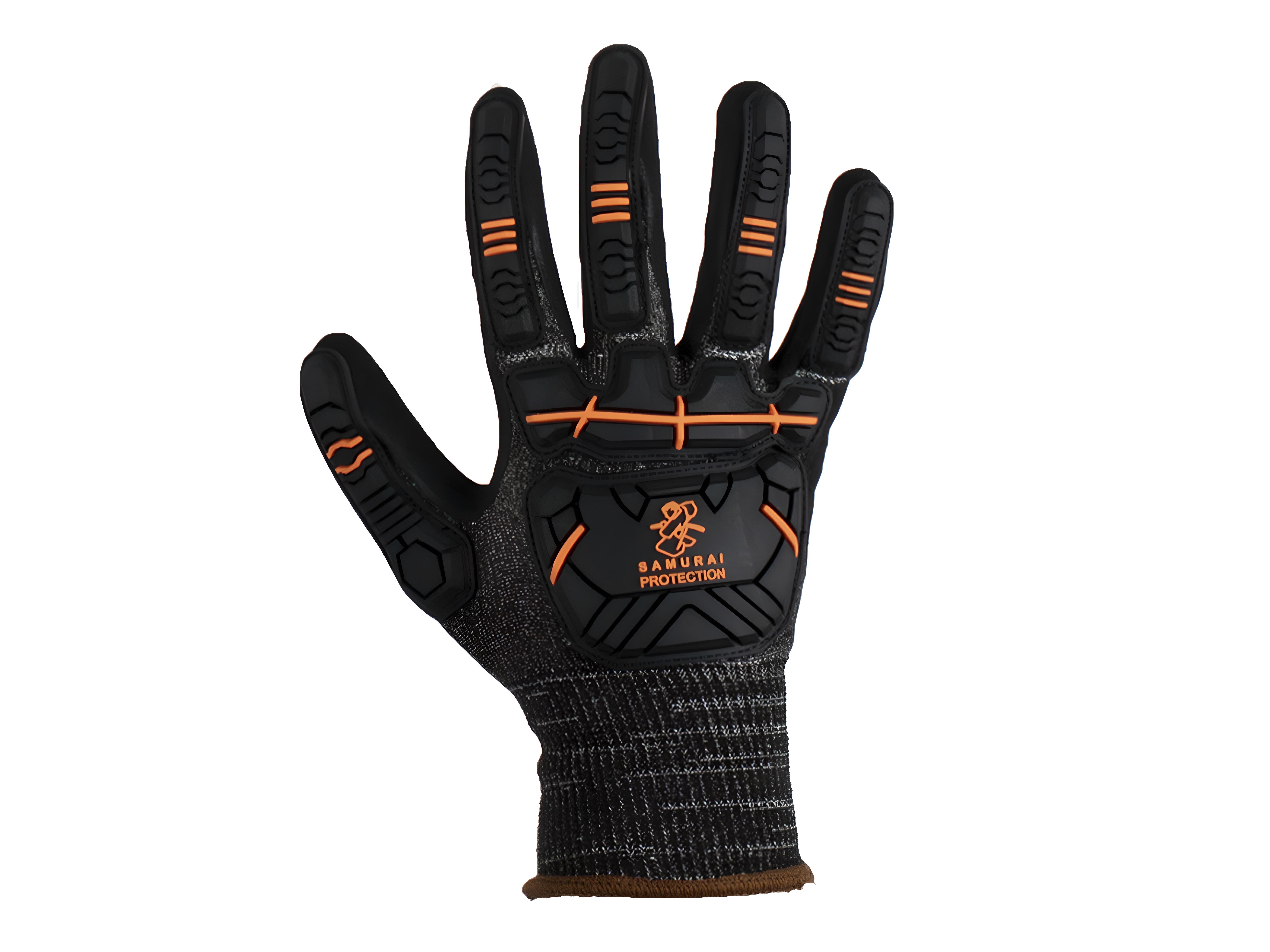 Extra Small Samurai Cut 5 Hi-Viz HPPE gloves featuring black sand nitrile palm protection.