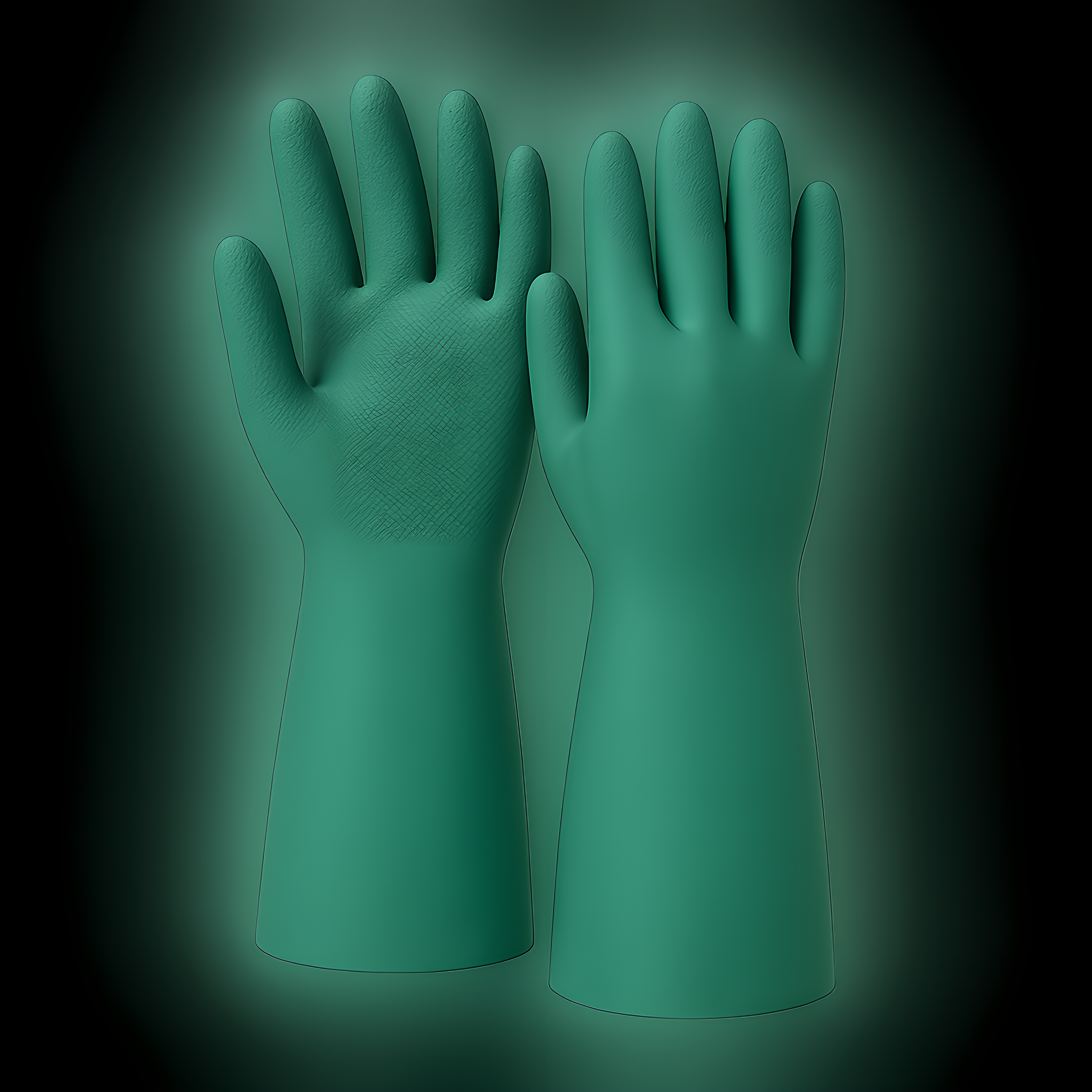 Lato-Gard size 11 flocked nitrile gloves for chemical resistance and comfortable industrial use.