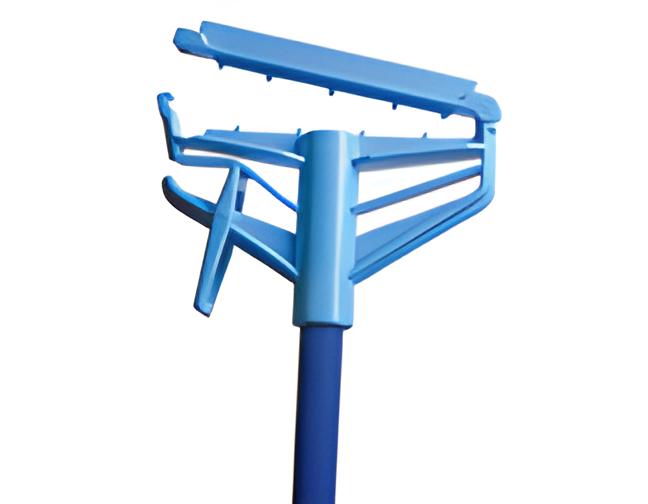 Snap-N-Go HD Fibreglass Mop Handle, 60 inch blue, durable commercial floor cleaning tool.