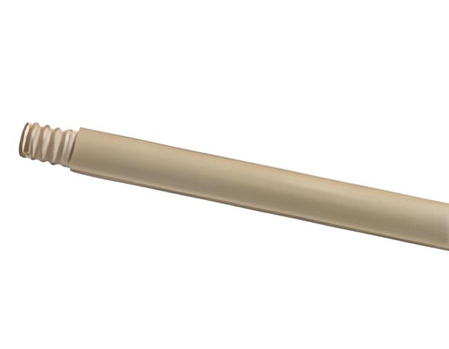Durable 54-inch lacquered wood broom handle (C54TH) with universal threaded tip.