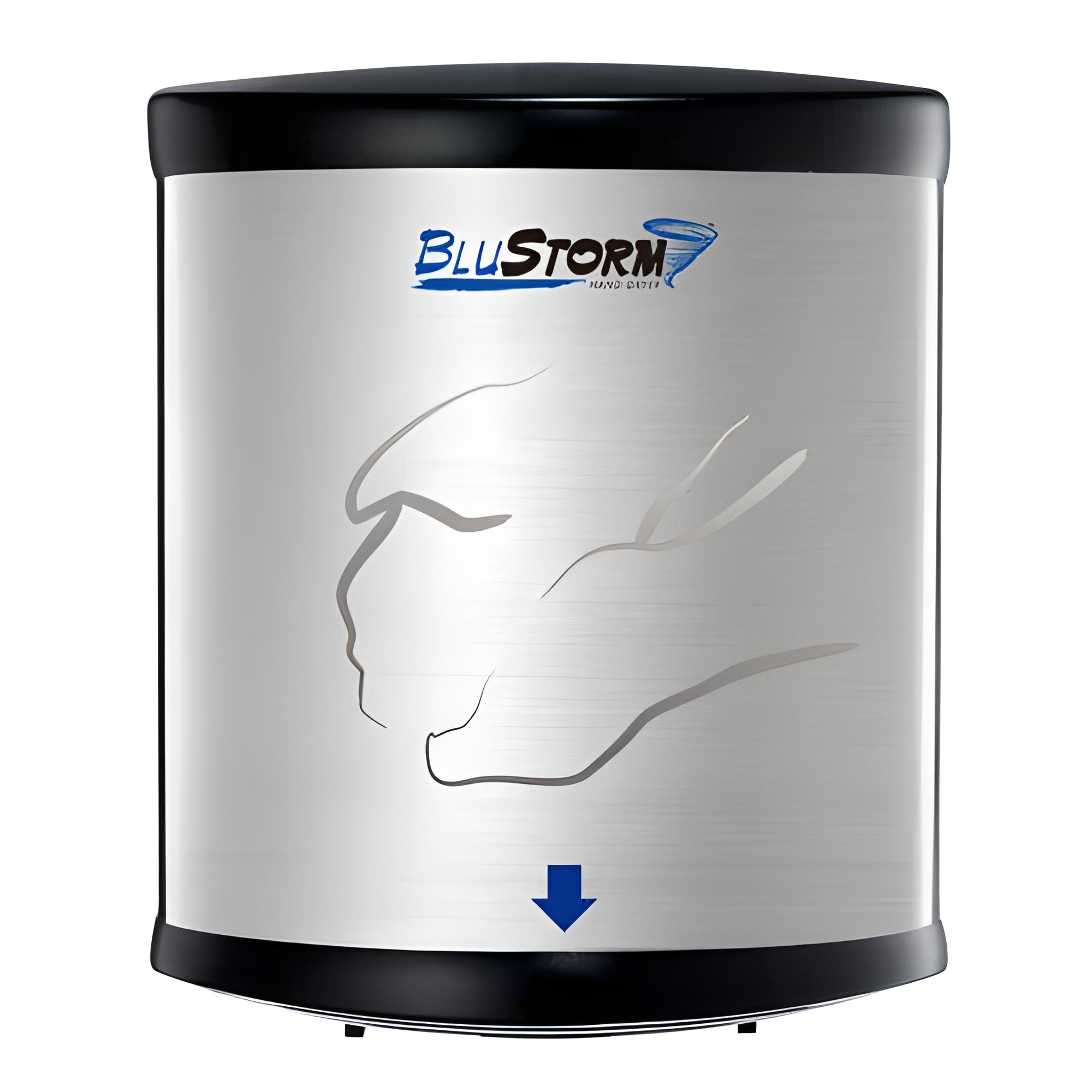 Blu Storm high speed commercial electric hand dryer for fast restroom drying.
