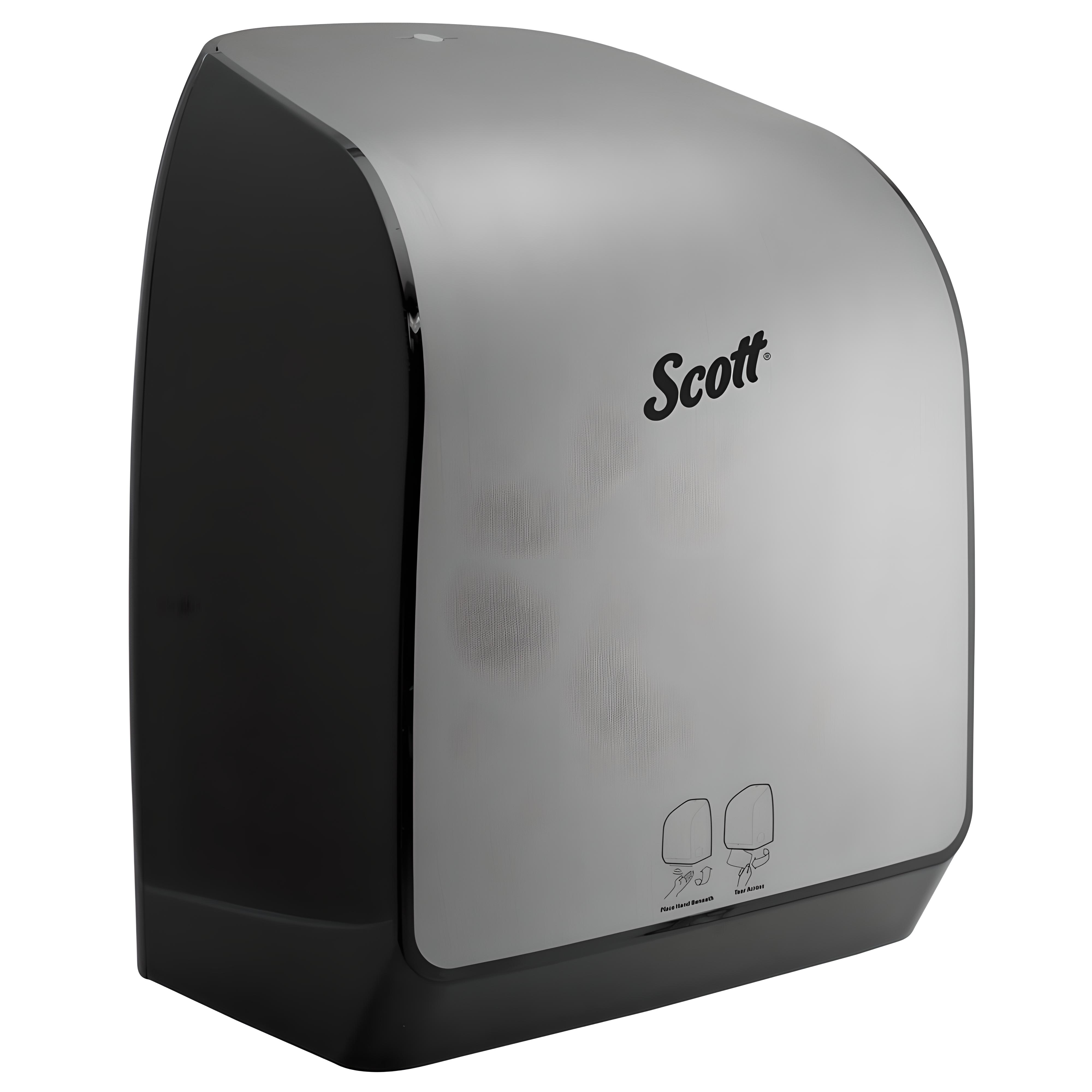Scott 09746 Omni Universal Hand Towel Dispenser, wall-mounted, easy pull and tear mechanism.